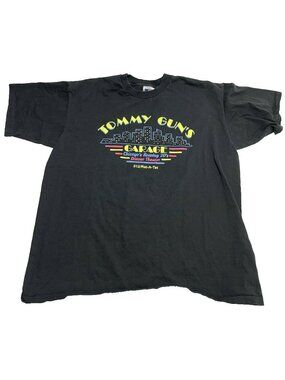 Vintage Tommy Guns Garage 20's Dinner Theater Las Vegas Black T Shirt Mens XL